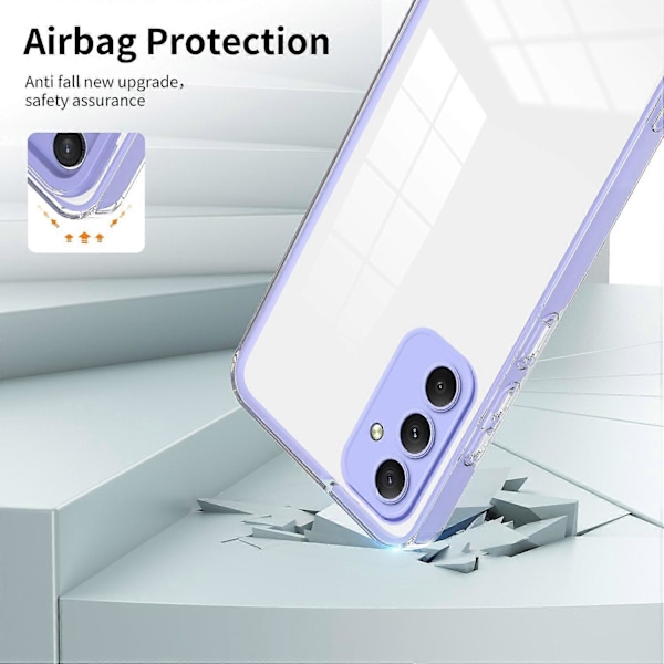 För Samsung Galaxy A35 5G TPU+PC Skal Anti-Drop Skyddande Transparent Mobilskal Multicolor Style A