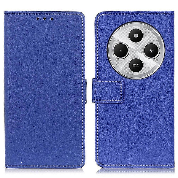 For Xiaomi Poco C75 4G/Redmi 14R 5G/14C 4G Deksel PU Lær Stå Lommebok Telefon Deksel - Svart Multicolor Blue