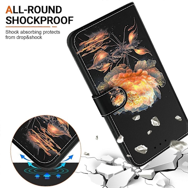 Plånboksfodral för Realme 13+ 5G Anti-Drop Läder Flip Cover Mönstertryck Multicolor Style I