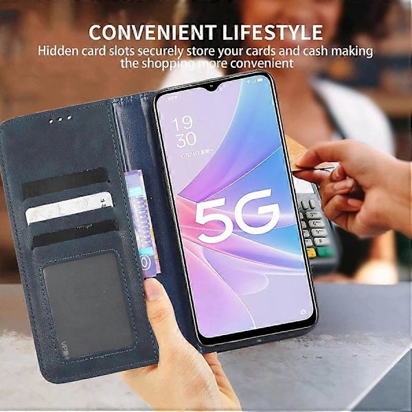 Til Samsung Galaxy A14 5G/A14 4G Retro Tekstur Tegnebog Læder Stand Mobiltelefon Etui Telefon Cover Multicolor Style D