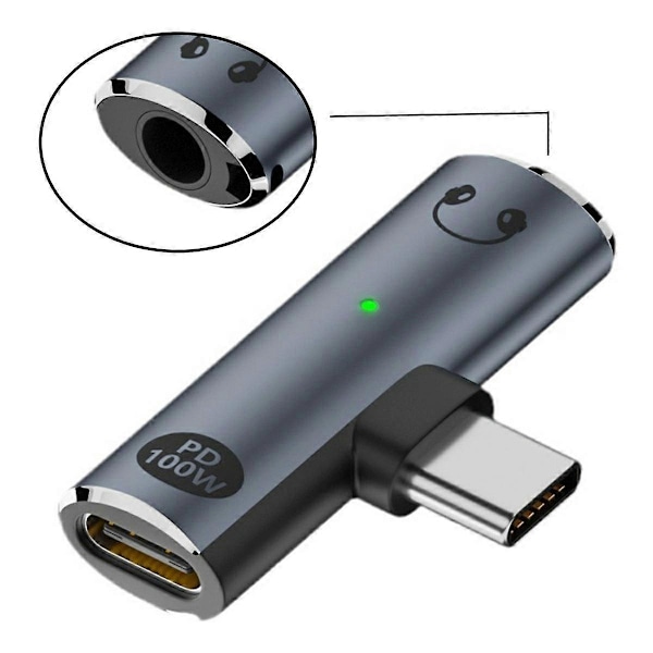 UC-075-PD Type-C til 3,5 mm Audio DAC AUX Musikk + 100W PD Strøm CS201 Chip Adapter for Laptop Nettbrett P