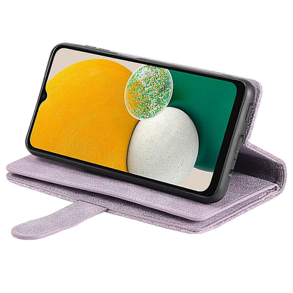 Samsung Galaxy A16 5G/A16 4G -kotelo PU-nahkainen puhelinkuori vetoketjullisella lompakolla ja 9 korttipaikalla Multicolor Style F