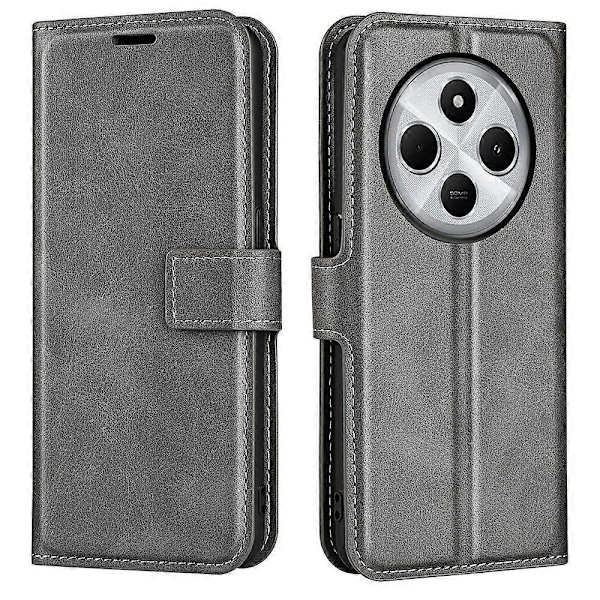 Ställfodral för Xiaomi Poco C75 4G/Redmi 14R 5G/14C 4G, reptåligt telefonfodral i kalvtexturerat läder Multicolor Style D