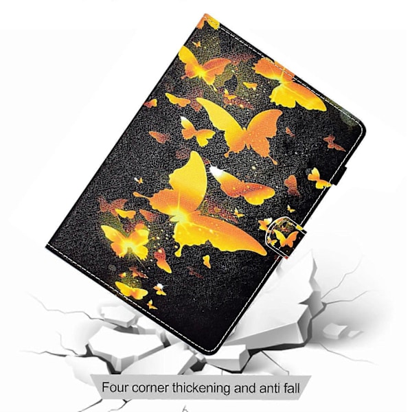 Samsung Galaxy Tab A9+ PU-nahkakotelo, kuvioitu, älykäs tablettisuojus kynätelineellä Multicolor Style K
