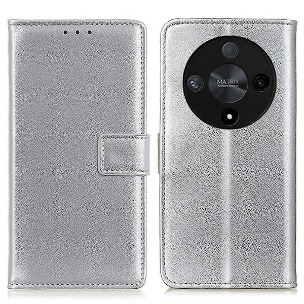 För Honor Magic6 Lite 5G/X9b 5G/X50 5G Fodral Läder Trendigt Plånboksfodral Multicolor Silver