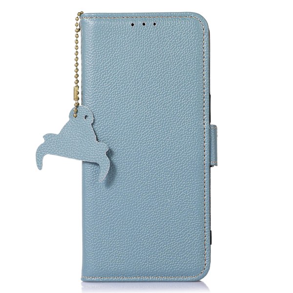 För Huawei Nova Y91 4g/enjoy 60x Phone case Rfid Blocking Läder Litchi Texture Stand Cover Blue