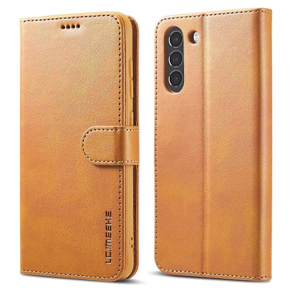 LC.IMEEKE Lommebokdesign Lær Shell Telefon Stativ Deksel for Samsung Galaxy S21 FE Multicolor Style D