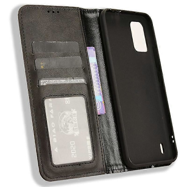 Til Nokia C210 Etui Wallet Retro PU Læder Beskyttende Telefon Cover Multicolor Style A