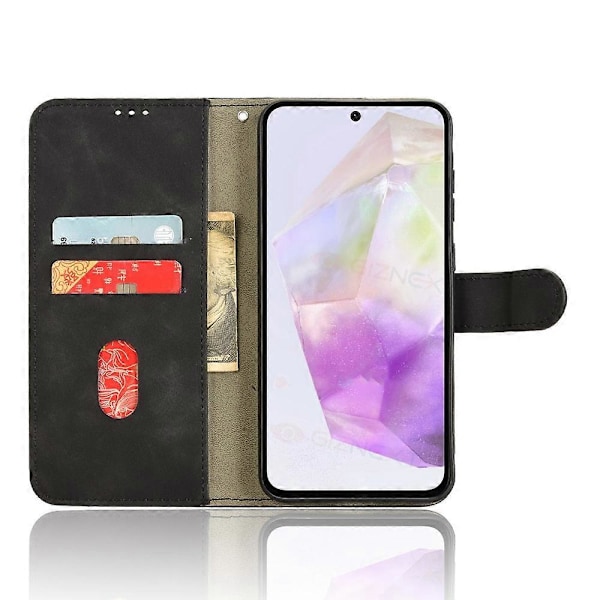 Samsung Galaxy A56 5G nahkakotelo, ihon tuntuinen, pudotussuoja, lompakkokotelo Multicolor Style A