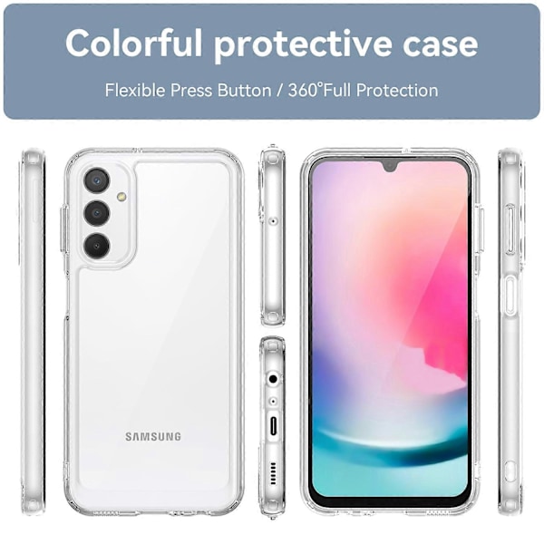 För Samsung Galaxy A24 4G (162.1 x 77.6 x 8.3mm) TPU+Akryl Mobilskal Telefon Skyddsfodral Multicolor Style F