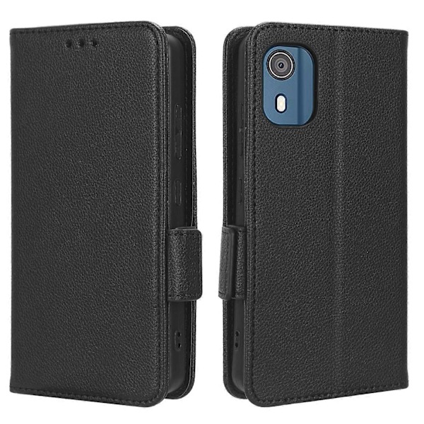 PU Læder Telefonpung til Nokia C02, Litchi Tekstur Stand Telefoncover Multicolor Style A