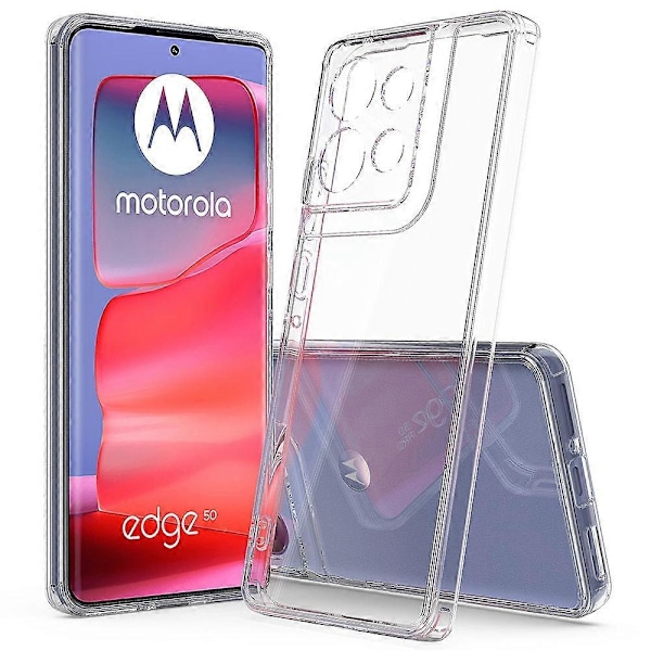 Transparent Telefonskal för Motorola Edge 50 5G TPU+Akryl Stötsäkert Baksidesskydd