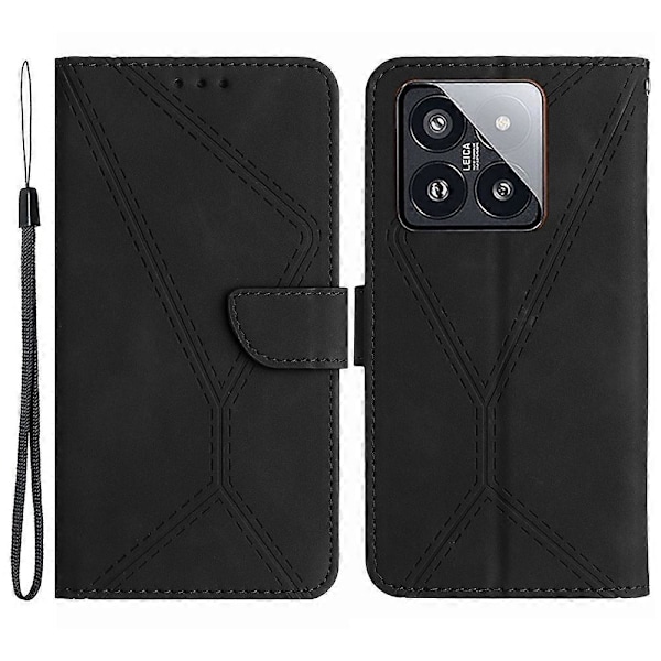 Xiaomi 14 -kotelo, nahkainen, ihoa myötäilevä, naarmuuntumaton lompakkopuhelinkotelo Multicolor Style A