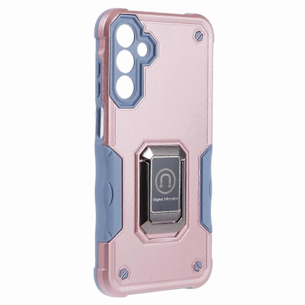 Skal för Samsung Galaxy A25 5G PC+TPU med dolt stativ Multicolor Rose Gold