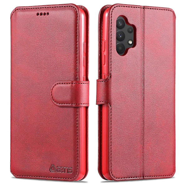 AZNS Plånboksdesign Läder Skal Telefonställ Skyddsfodral för Samsung Galaxy A32 4G