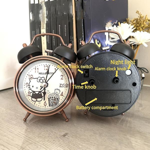 Sovrums väckarklocka, tecknad väckarklocka, studentheminredning skrivbordsklocka Mickey