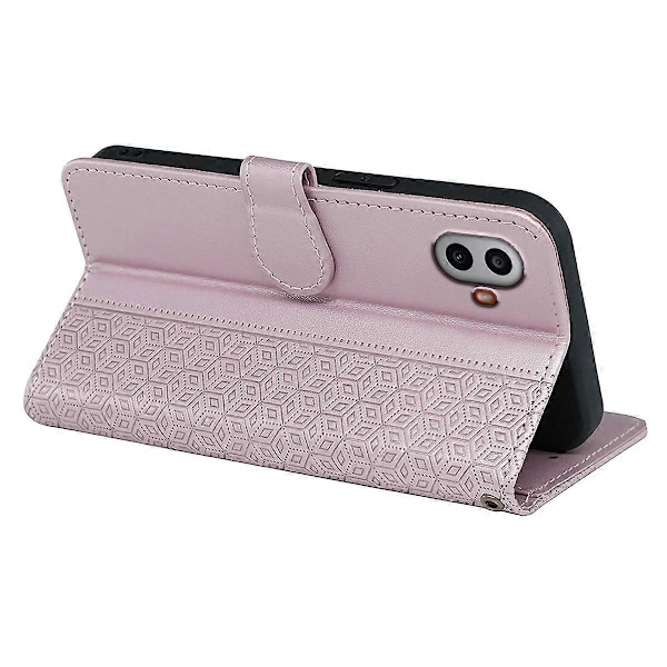 För Nothing CMF Phone 1 Plånboksfodral Mönsterpräglat Läder Flipfodral - Grön Multicolor Rose Gold