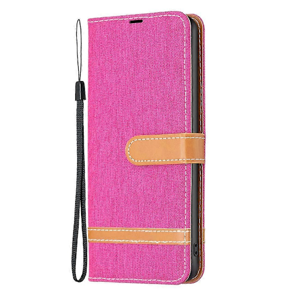 Til Samsung Galaxy A15 4G Etui Jeansstof Splejsning PU Læder Telefon Cover Multicolor Style B