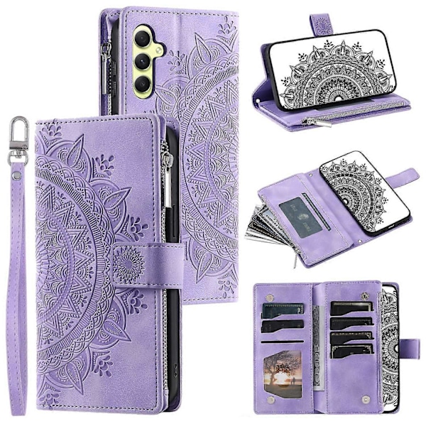 Til Samsung Galaxy A05s 4G Etui Telefon Cover Wallet PU Læder Stand Shell med Rem Multicolor Style F