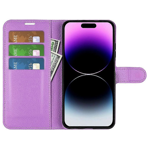 IPhone 15 Pro iskunkestävä lompakkokotelo PU-nahkainen jalustallinen puhelinkotelo Multicolor Style H