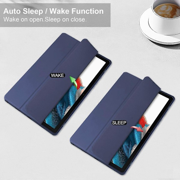 Kirkas takakansi Samsung Galaxy Tab A9+ PU+TPU+Akryyli tablettikotelolle kynäpaikalla Multicolor Style B