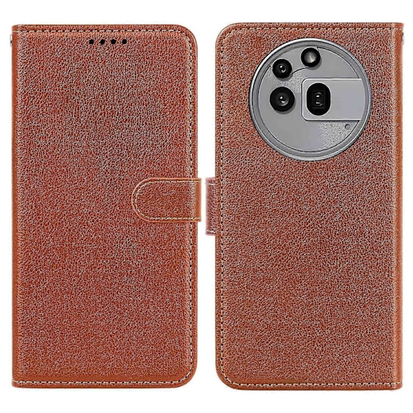 Til Nothing Phone (3a) Pro Etui Wallet RFID-blokering Litchi Tekstur Læder Telefon Cover Multicolor Brown