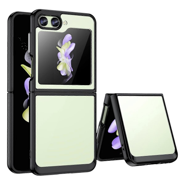 Til Samsung Galaxy Z Flip5 5G Mobiltelefon Bagcover Klar Beskyttende Stødsikker TPU+Akryl Case Multicolor Style A