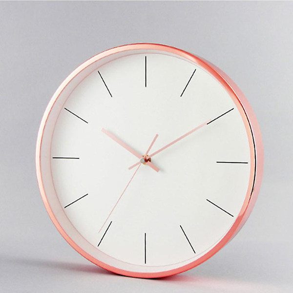 Væg Ur Minimalistisk Europæisk Stil Rund Bærbar Moderne til Hjem Soveværelse Kontor Rose Gold