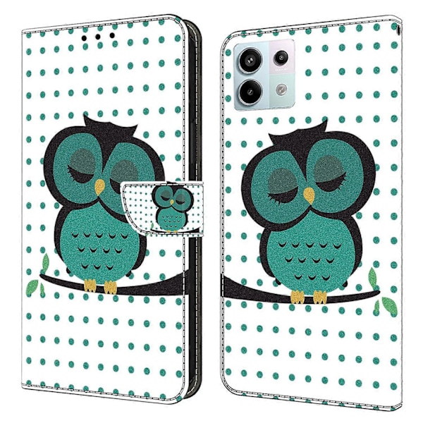 Skal för Xiaomi Redmi Note 13 Pro 5G/Poco X6 5G Fodral 3D Mönster Flip Plånbok PU Läder Telefonskydd Multicolor Style L