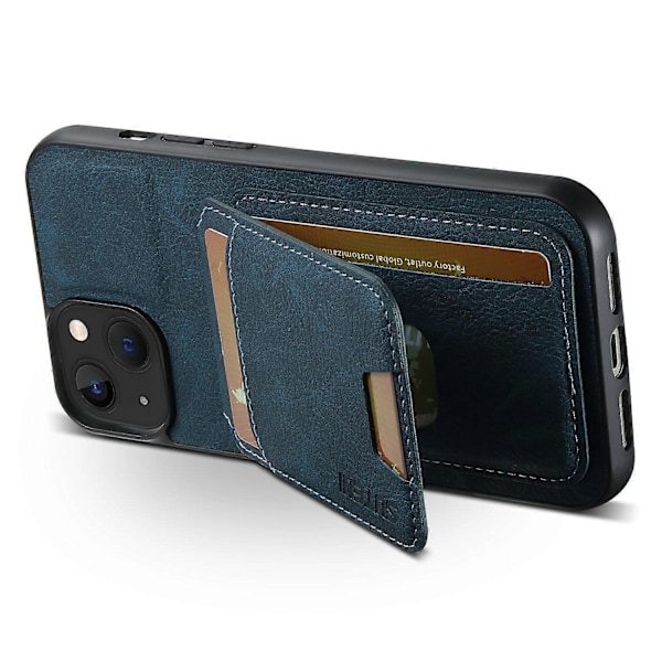 SUTENI H02 Mobiltelefonetui til iPhone 14 Plus, Anti-fald Læder Beskyttende Bagside Multicolor Style A