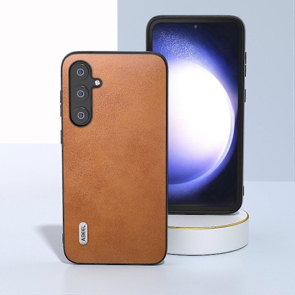 Samsung Galaxy S23 FE -puhelimelle lehmännahkajäljitelmä puhelinkuori PU-nahka+TPU+PC-puhelin kotelo Multicolor Style D