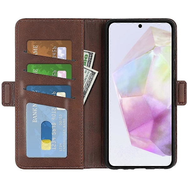 Stativfodral i kalvtexturläder för Samsung Galaxy A36 5G Multicolor Style E