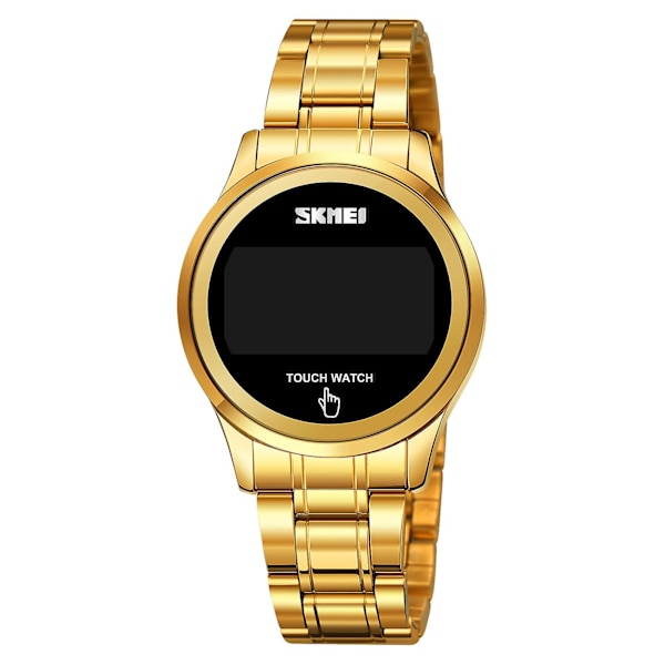 Skmei 1737 Dial Digital Display Touch Electronic Watch Gold