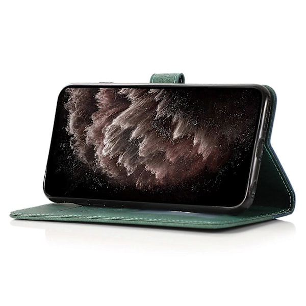 Til Xiaomi 14T Cover Farvesplejsning Tegnebog Stativ Læder Telefonetui med Håndledsrem Multicolor Style A