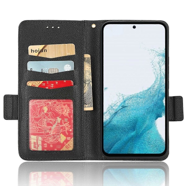 Samsung Galaxy A54 5G -puhelimen suojakotelo, lompakko, jalusta, PU-nahka, kaksoismagneettilukko Multicolor Style D