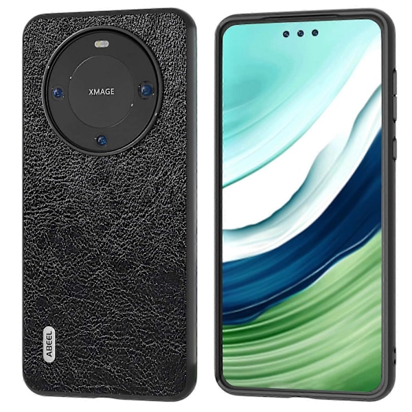 För Huawei Mate 60 Pro Mobilskal Retro Litchi Textur Läderbelagd TPU+PC Fodral Multicolor Style D