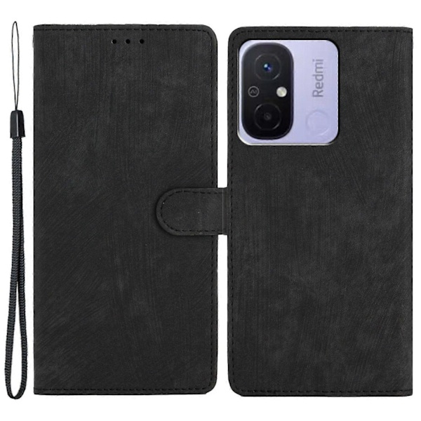 PU-lommebokdeksel til Xiaomi Redmi 12C 4G, hudvennlig stativ Multicolor Style D