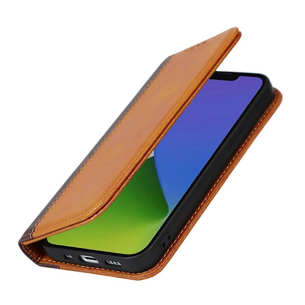 iPhone 15 Plus PU-nahkainen puhelinkotelo, kaksivärinen liitos, naarmuuntumaton, jalustallinen lompakkokotelo Multicolor Style B