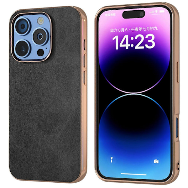 iPhone 16 Pro -kotelo, galvanointi, puhelinkuori, lehmännahkakuvio, PU+TPU-suojakotelo Multicolor Style A