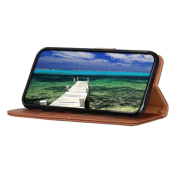 KHAZNEH Honor 90 PU-nahkakotelo, naarmuuntumaton lehmännahkajäljitelmä, jalustalla ja lompakolla Multicolor Style D