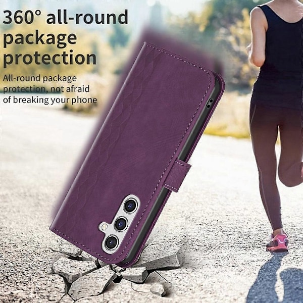 För Samsung Galaxy A15 4G Fodral Präglat PU Läder Telefonställ Plånboksfodral Multicolor Style B