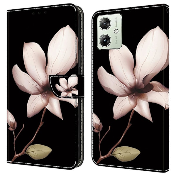 Lompakkokotelo Motorola Moto G54 5G -puhelimelle, 3D-kuvioitu nahkainen suojakansi Multicolor Style H