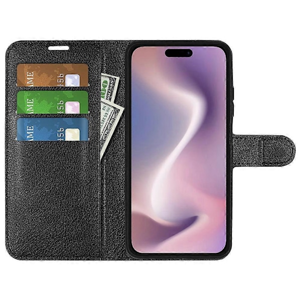 Lommebokdeksel i litchi-tekstur for iPhone 16 Pro Max Multicolor Style C