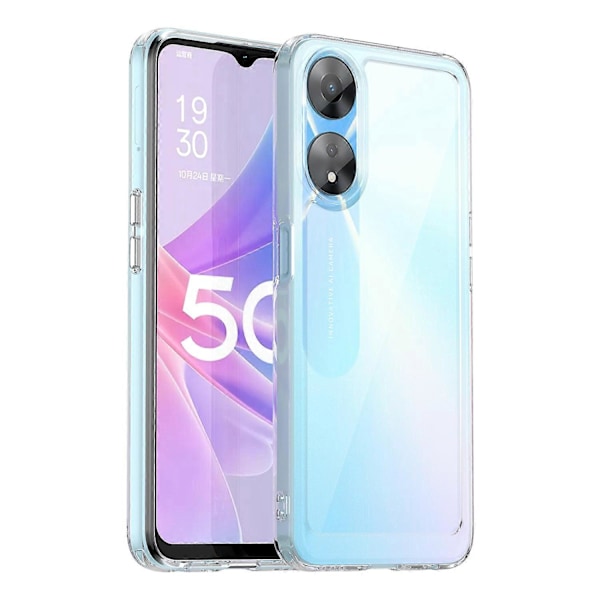Mobilskal för Oppo A58 5G, Dammtåligt TPU+Akryl Telefonskal Skyddande Fodral Multicolor Style F