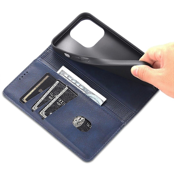 AZNS Plånboksfodral i PU-läder till iPhone 15 Pro Max med Ställ och Skydd Multicolor Style A