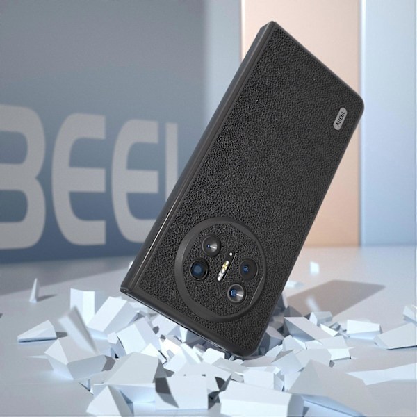 Ægte lædercover med litchi-tekstur til Huawei Mate X5 - Ko læder + PC Multicolor Style A