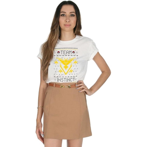 Team Instinct Jul Grim Juletrøje Go Valor T-shirt White M