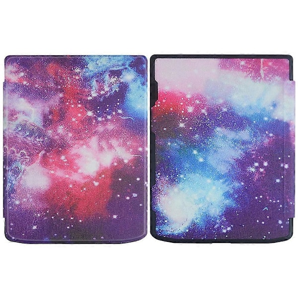Til PocketBook InkPad Color 2/3 PB743 E-Reader Etui Mønstertryk PU Læder Flip Cover Multicolor Galaxy