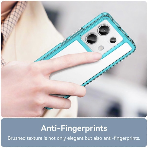 Skal för Xiaomi Redmi Note 13 Pro 5G/Poco X6 5G Mobilskal TPU+Akryl Skyddande Fodral Multicolor Transparent Blue