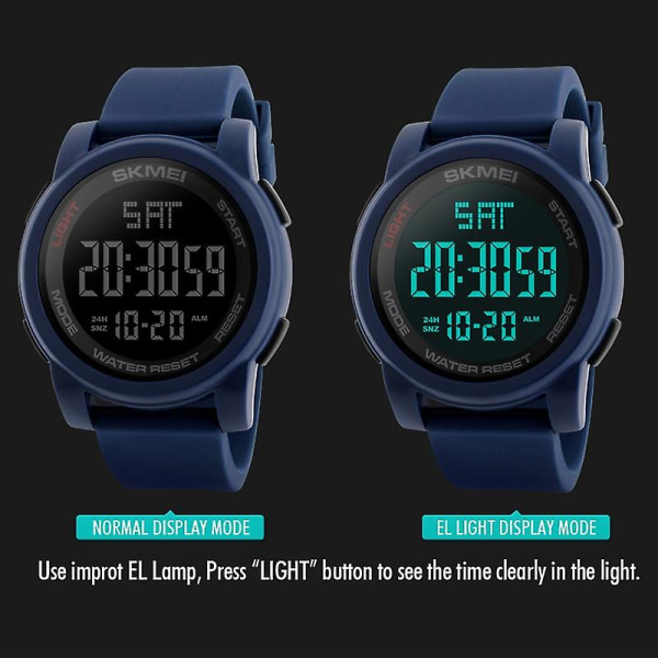 Skmei 1257 50m Vattentät Watch Watch Svart Black